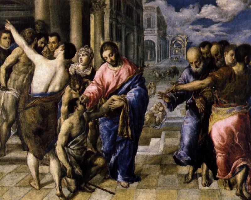 El Greco Christ Healing the Blind Spain oil painting art